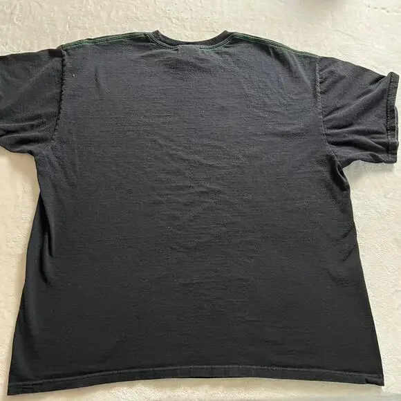 Nike Vintage Center Logo Green/Black T-shirt Size XL Gray Tag 2000's Y2K - Picture 6 of 8